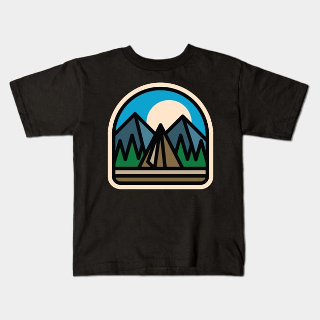 Camp Bold Kids T-Shirt by quilimo